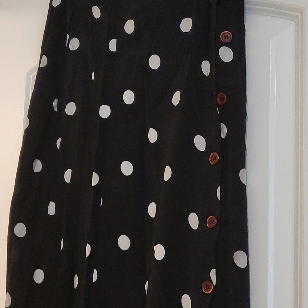 Free People Polka Dot Skirt w Buttons - gentle wear - Picture 4 of 6